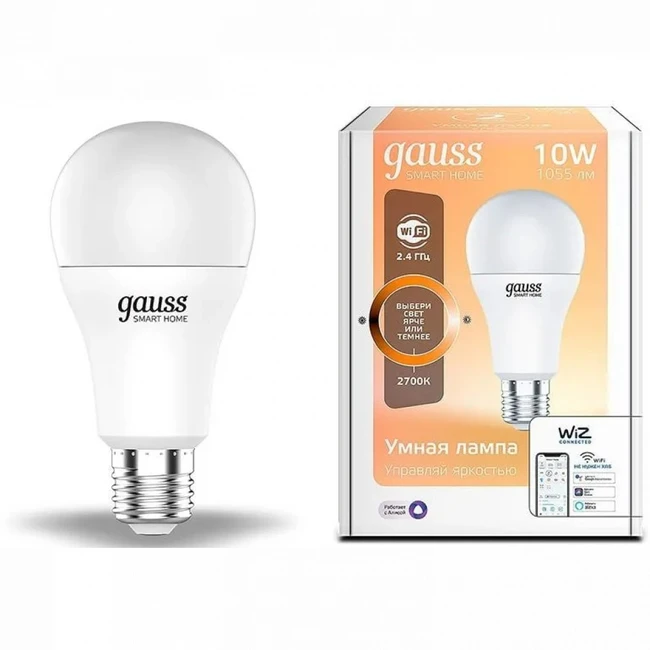 Gauss Smart Home E27 10Вт 1055lm Wi-Fi  [1070112]