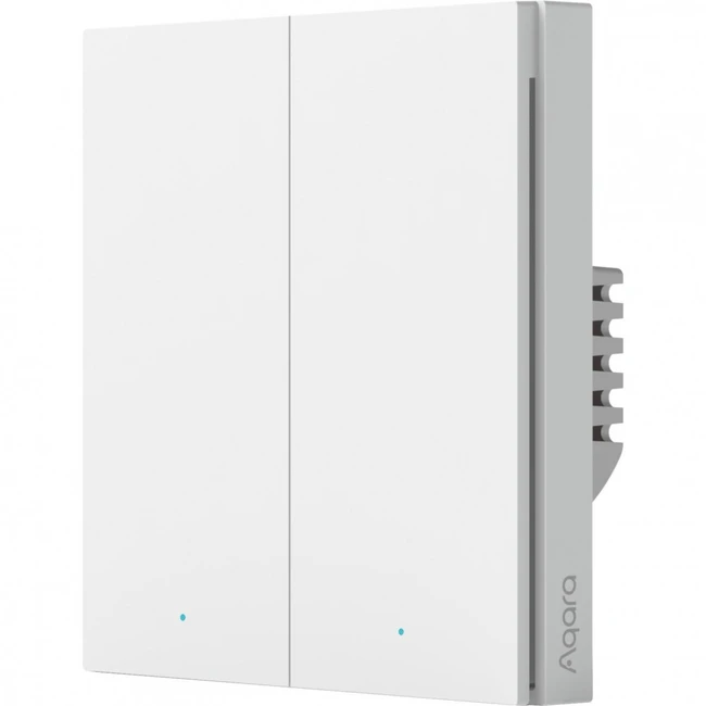 Aqara Выключатель настенный двухклавишный Smart Wall Switch H1 Zigbee 3.0 White AK074EUW01/WS-EUK04