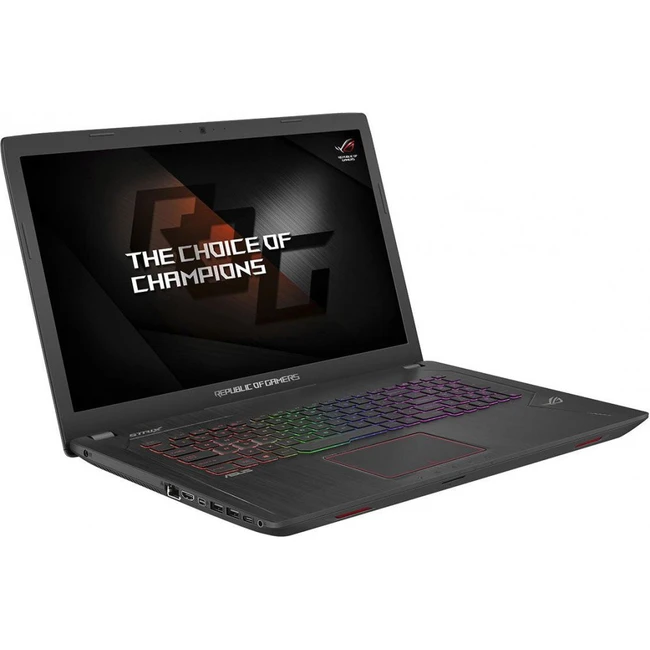 Ноутбук Asus ROG Strix GL753VD-GC525 90NB0DM2-M09250 (17.3 ", FHD 1920x1080 (16:9), Core i7, 12 Гб, HDD и SSD, 256 ГБ, nVidia GeForce GTX 1050)