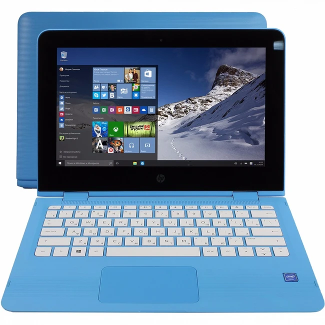 Ноутбук HP x360 11-ab008ur 1JL45EA (11.6 ", HD 1366x768 (16:9), Celeron, 4 Гб, HDD)
