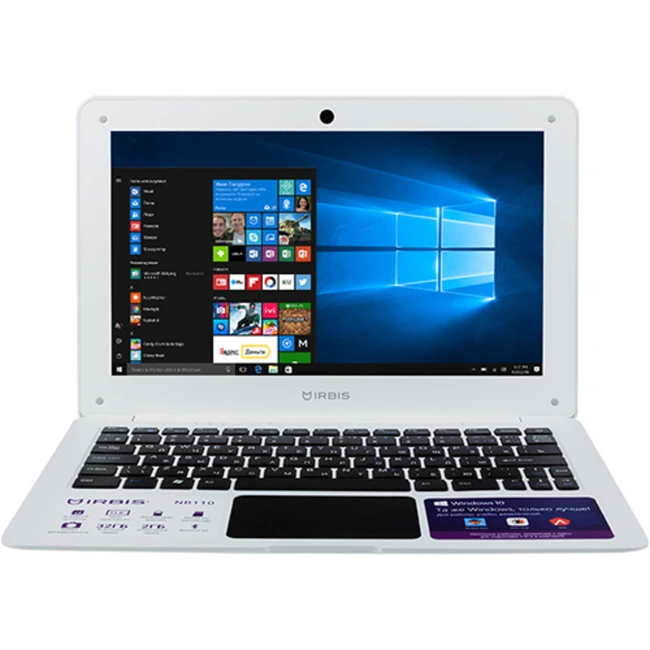 Ноутбук Irbis NB110 White (11.6 ", FHD 1920x1080 (16:9), Atom, 2 Гб, SSD, 32 ГБ)