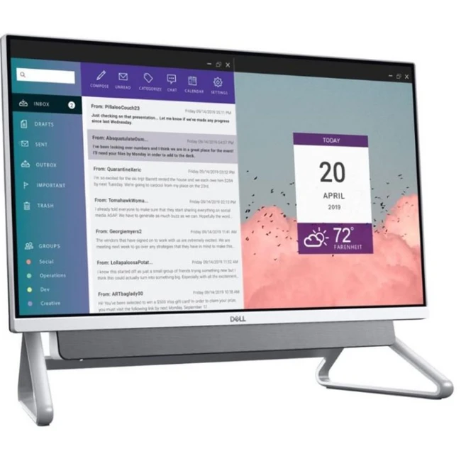 Моноблок Dell Inspiron 5490 AiO 5490-3974 (23.8 ", Intel, Core i7, 10510U, 1.8 ГГц, 16 Гб, HDD и SSD, 1 Тб, 256 Гб)