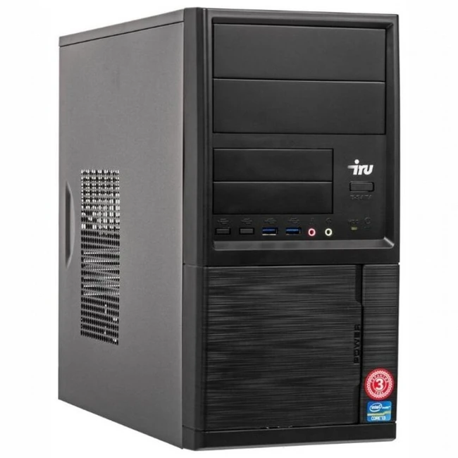 Персональный компьютер iRU Office 313 MT 1418007 (Core i3, 9100F, 3.6 ГГц, 8 Гб, DDR4-2400, HDD)