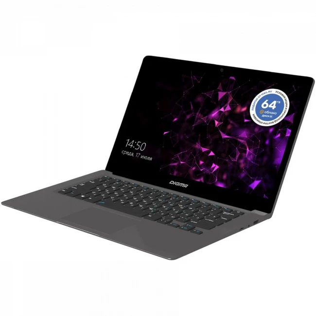 Ноутбук Digma EVE 14 C414 ES4060EW (14.1 ", FHD 1920x1080 (16:9), Intel, Celeron, 4 Гб, SSD, Intel UHD Graphics)