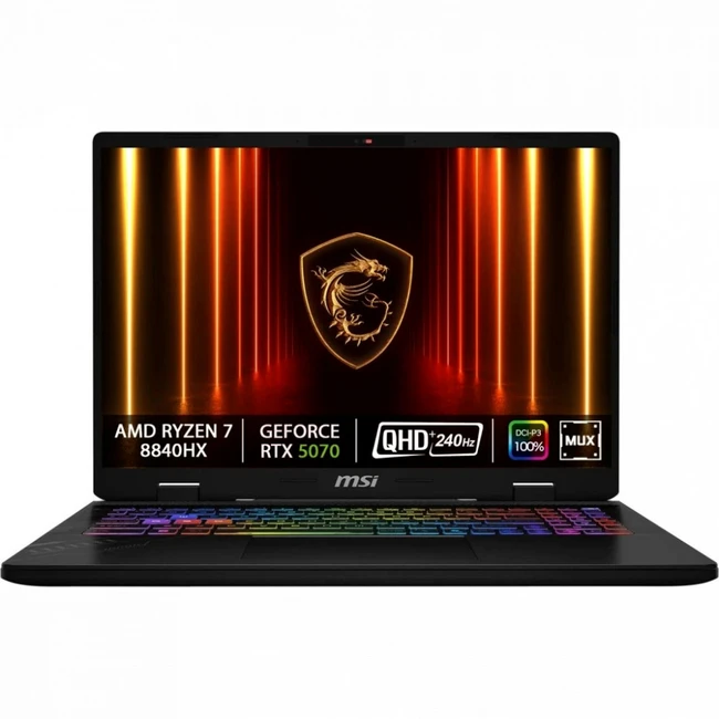 Ноутбук MSI Crosshair A16 HX D8WGKG-078XRU 9S7-15PL21-078 (16 ", WQXGA 2560x1600 (16:10), AMD, Ryzen 7, 32 Гб, SSD, 1 ТБ, nVidia GeForce RTX 5070)