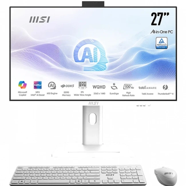 Моноблок MSI Modern AM273QP AI 1UM-095XRU 9S6-AF0112-294 (27 ", Intel, Core Ultra 7, 155H, 1.4 ГГц, 16 Гб, SSD, 1 Тб)