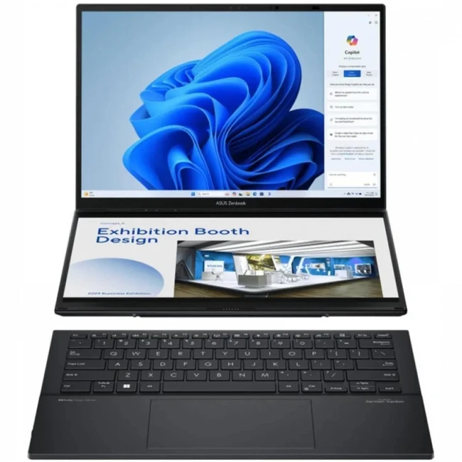 Ноутбук Asus Zenbook Duo UX8406MA-QL056W 90NB12U1-M004U0 (14 ", WUXGA 1920x1200 (16:10), Intel, Core Ultra 7, 16 Гб, SSD, 1 ТБ, Intel Arc Graphics)