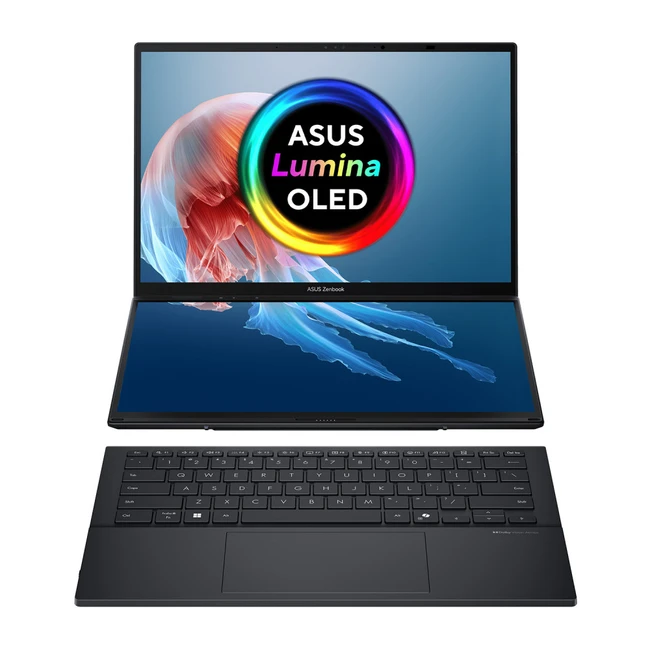 Ноутбук Asus Zenbook Duo UX8406CA-QL078W 90NB14X1-M00320 (14 ", WQXGA+ 2880x1800 (16:10), Intel, Core Ultra 9, 32 Гб, SSD, 1 ТБ, Intel Arc Graphics)