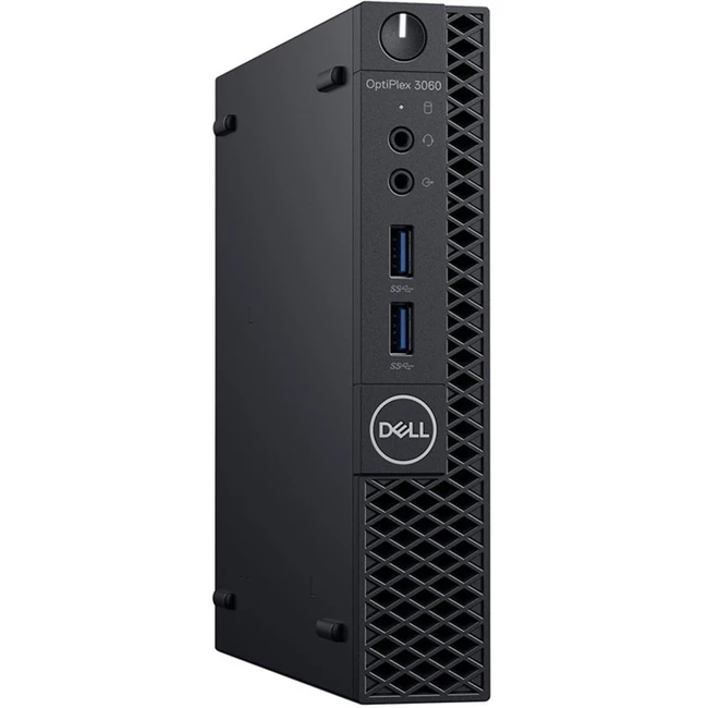 Персональный компьютер Dell OptiPlex 3060 MFF 3060-1110 (Core i3, 8100T, 3.1 ГГц, 8 Гб, DDR4-2400, SSD, Windows 10 Pro)