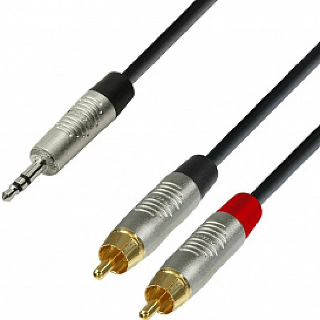 Кабель интерфейсный Adam Hall K4 YWCC 0600 K4YWCC0600 (MINI JACK 3.5 (output) - RCA x2)
