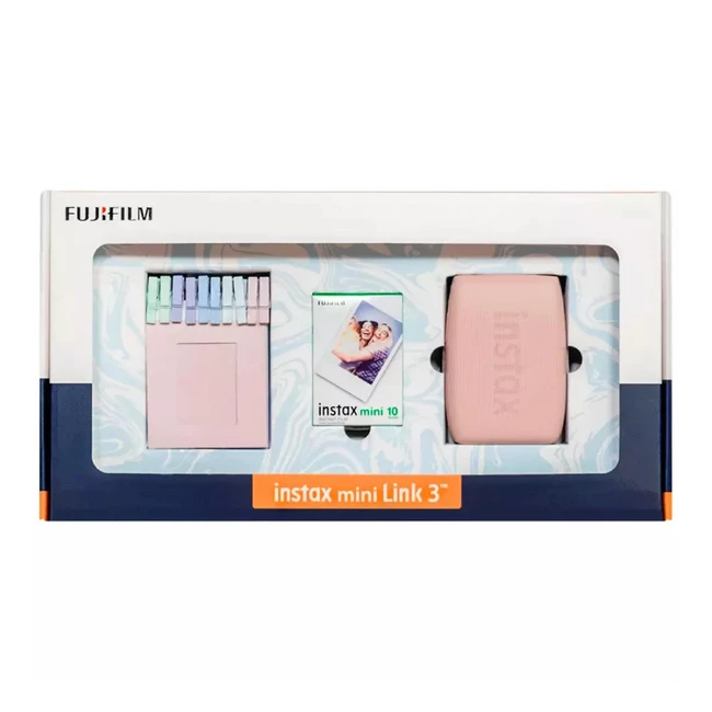 Мобильный принтер FUJIFILM LINK3 R PINK BUNDLE BOX (Сублимационный, Цветной, Интерфейс USB, Интерфейс Bluetooth)