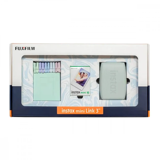 Мобильный принтер FUJIFILM LINK3 S GREEN BUNDLE BOX (Сублимационный, Цветной, Интерфейс USB, Интерфейс Bluetooth)