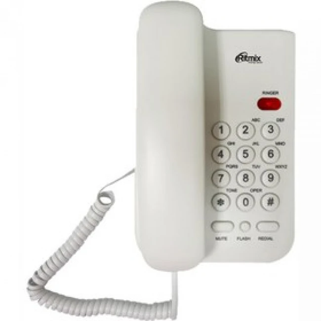 Аналоговый телефон Ritmix RT-311 white 80002232