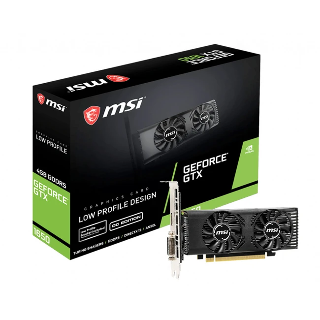 Видеокарта MSI GeForce GTX 1650 4GT LP OC GTX16504GTLPOC (4 ГБ)