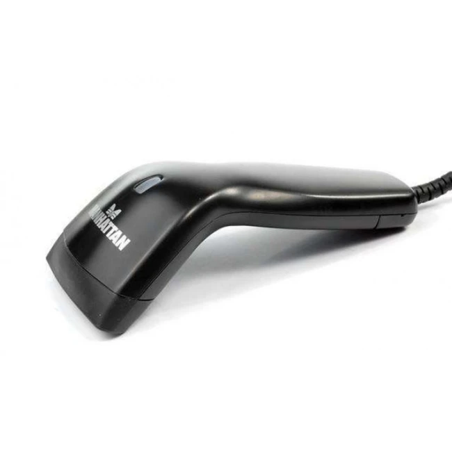Сканер штрихкода Manhattan Contact 460866 (Ручной проводной, 1D, USB, Черный)