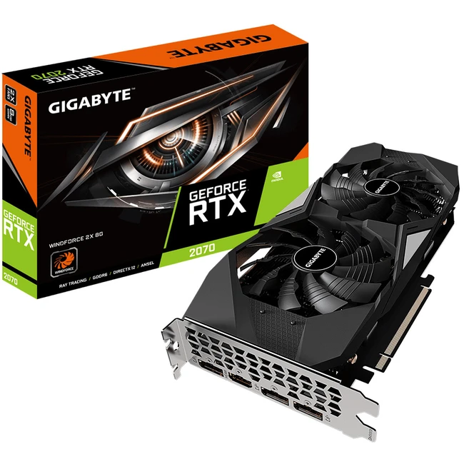Видеокарта Gigabyte GeForce RTX 2070 WINDFORCE 2X V3 GV-N2070WF2-8GDV3 (8 ГБ)