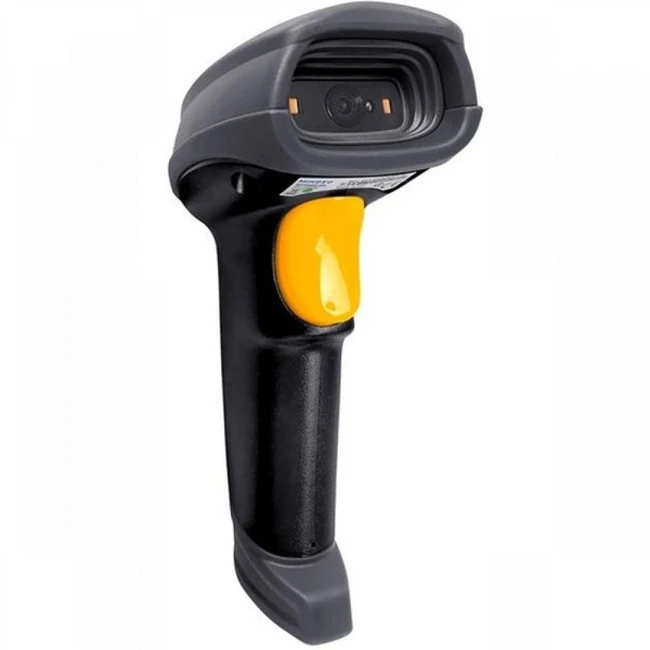 Сканер штрихкода Mindeo MD6600AT-HD Ручной проводной, 2D, USB, Черный-Желтый, С подставкой
