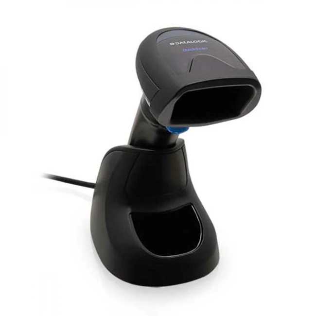 Сканер штрихкода Datalogic QuickScan™ I QD2590 QD2590-BKK1S Ручной проводной, 2D, USB, Com (RS232), Черный, С подставкой
