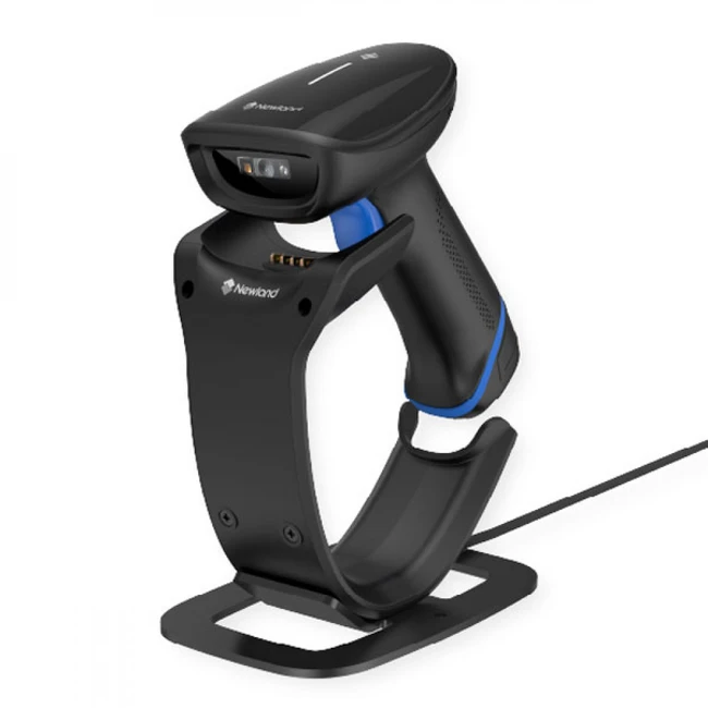 Сканер штрихкода Newland HR2000-BT NLS-HR2000-BT Ручной беспроводной, 2D, USB, Bluetooth, Черный, С подставкой