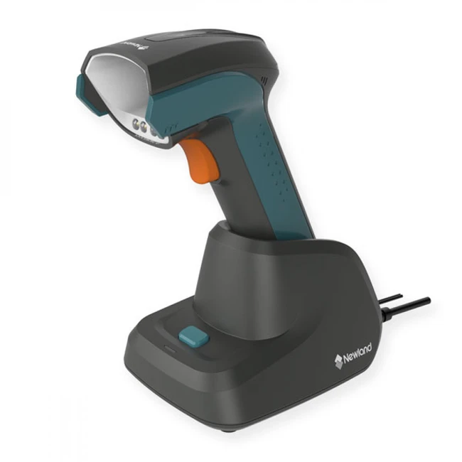 Сканер штрихкода Newland NVH220-BT NLS-NVH220-BT Ручной беспроводной, 2D, USB, Com (RS232), PS/2, Черно-зеленый, С подставкой