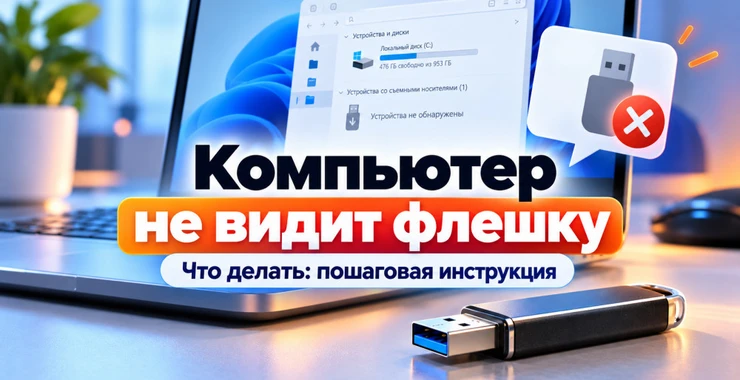 Компьютер не видит флешку: что делать, инструкция пошагово для Windows 11 и 10