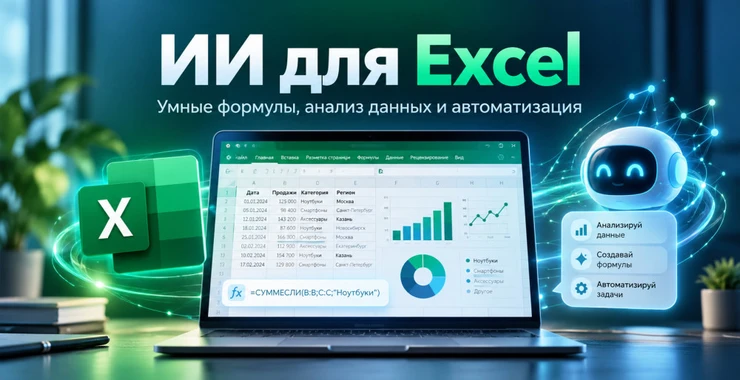ИИ для Excel: как создавать формулы, очищать таблицы и находить ошибки