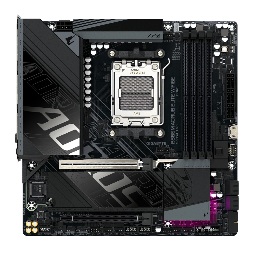 Материнская плата Gigabyte B850M Aorus Elite WIFI6E B850M Aorus Elite WIFI6E rev. 1.1 Micro-ATX, AMD AM5