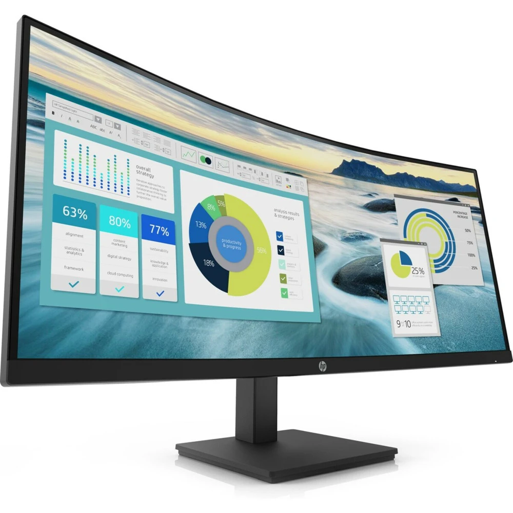 Монитор HP P34hc G4 WQHD 21Y56AA 34 ", VA, Ultra-Wide QHD 3440x1440 (21:9), 60 Гц
