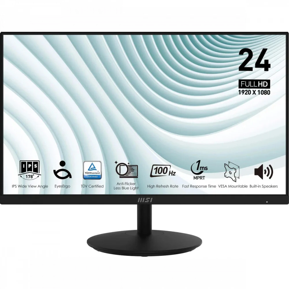Монитор MSI Pro MP242A 9S6-3PA1CT-205 23.8 ", IPS, Full HD 1920x1080 (16:9), 75 Гц