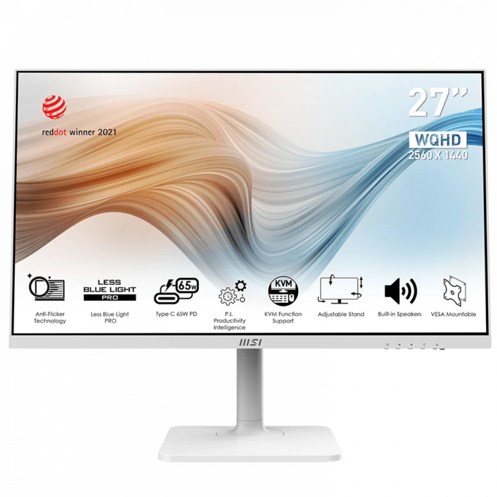Монитор MSI Modern MD272QXPW 9S6-3PB19H-225 27 ", IPS, Quad HD 2560x1440 (16:9), 100 Гц