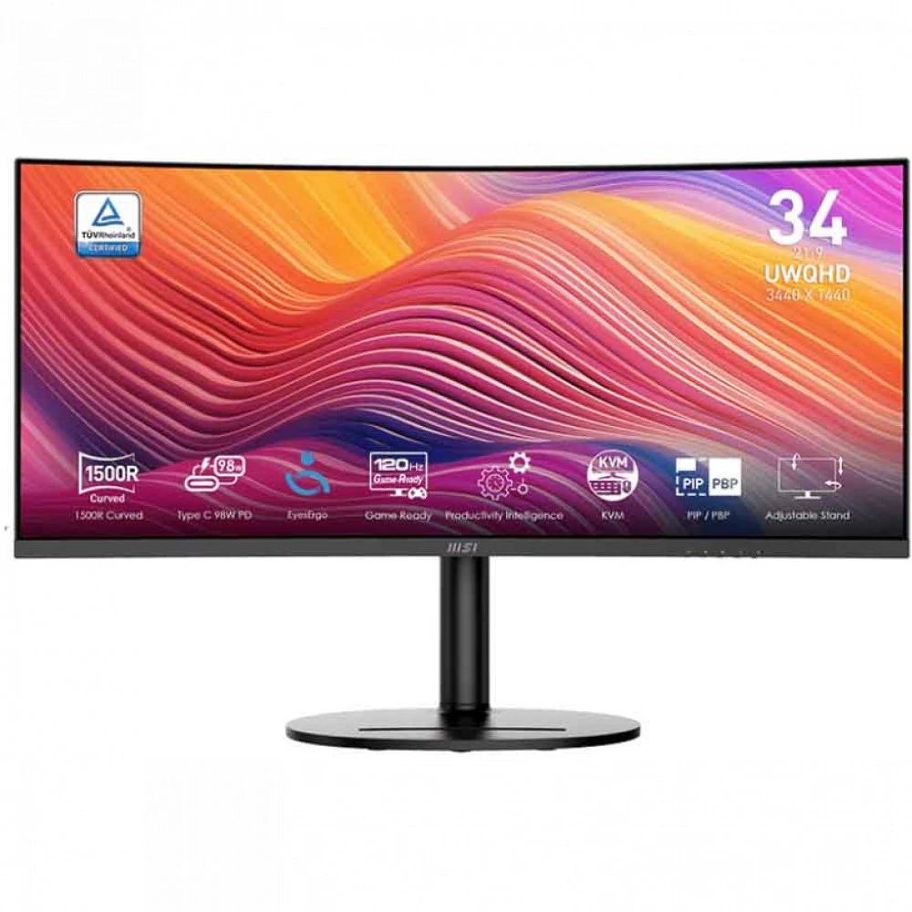 Монитор MSI Modern MD342CQP 9S6-3PC59H-031 34 ", VA, Ultra-Wide QHD 3440x1440 (21:9), 120 Гц