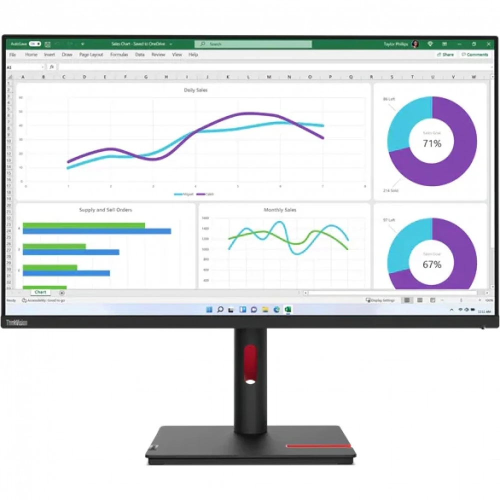 Монитор Lenovo T32H-30 63D3GAT1EU 31.5 ", IPS, Quad HD 2560x1440 (16:9), 60 Гц