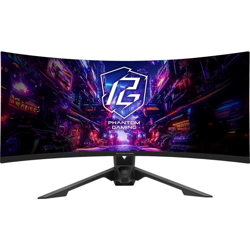Монитор ASRock 34" Phantom Gaming PG34QRT2B Black 34 ", VA, Ultra-Wide QHD 3440x1440 (21:9), 180 Гц
