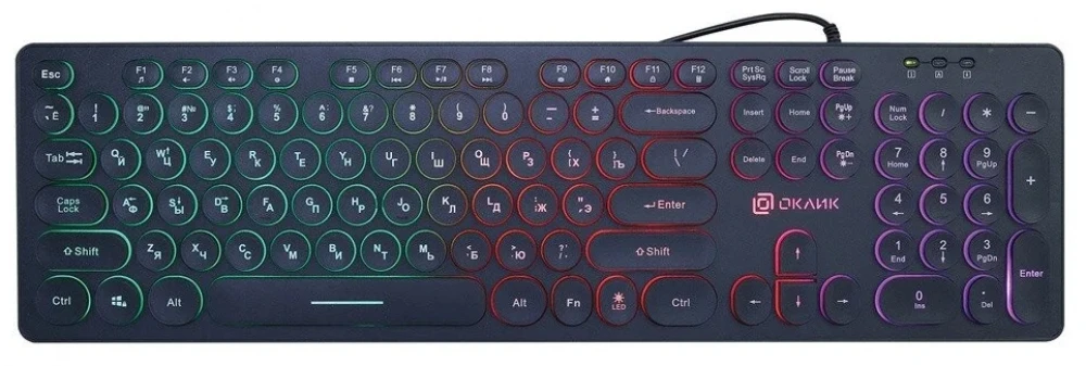 Клавиатура Oklick 420MRL 1091226 Проводная, USB