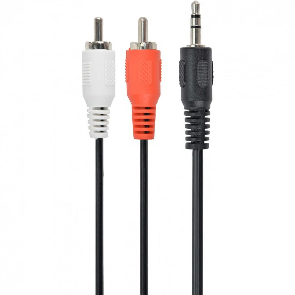 Кабель интерфейсный Cablexpert 3.5 mm stereo to RCA (2.5м) CCA-458-2.5M MINI JACK 3.5 (input) - RCA x2