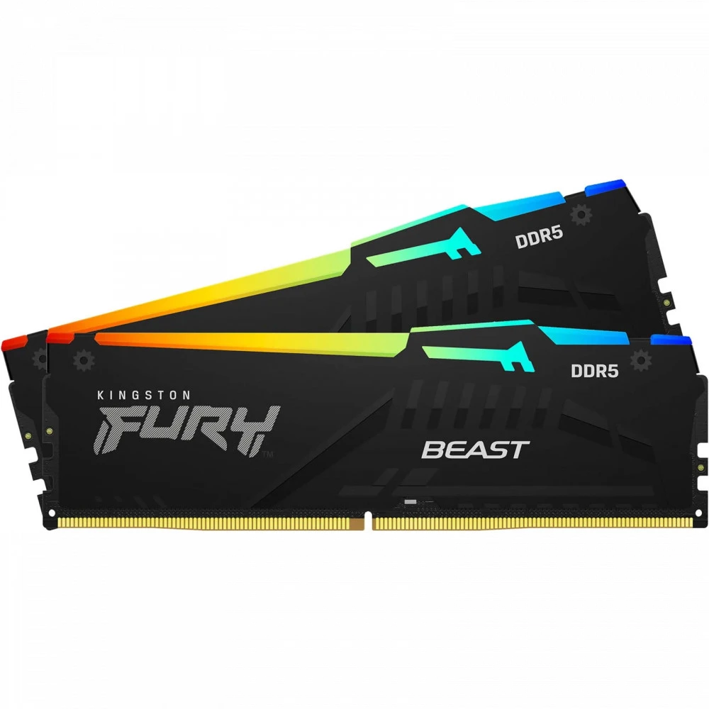 ОЗУ Kingston Fury Beast KF556C40BBAK2-64 DIMM, DDR5, 64 Гб (2 х 32 Гб), 5600 МГц