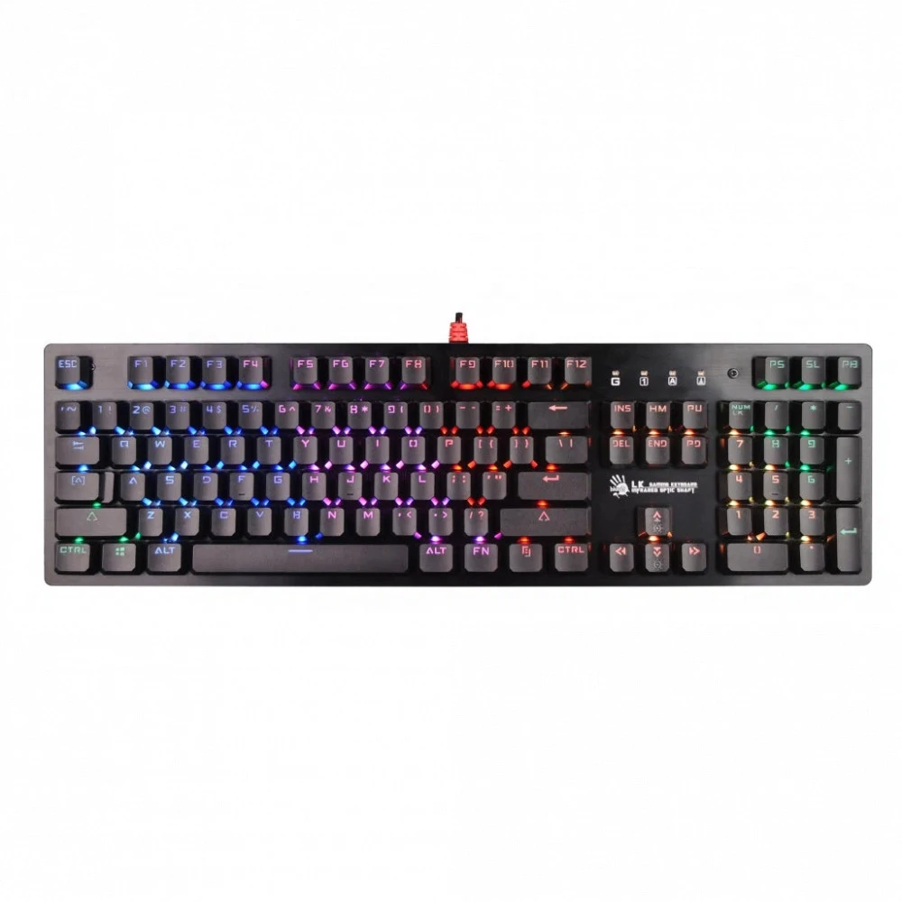 Клавиатура A4Tech B820R BLACK (BLUE SWITCH) Проводная, USB