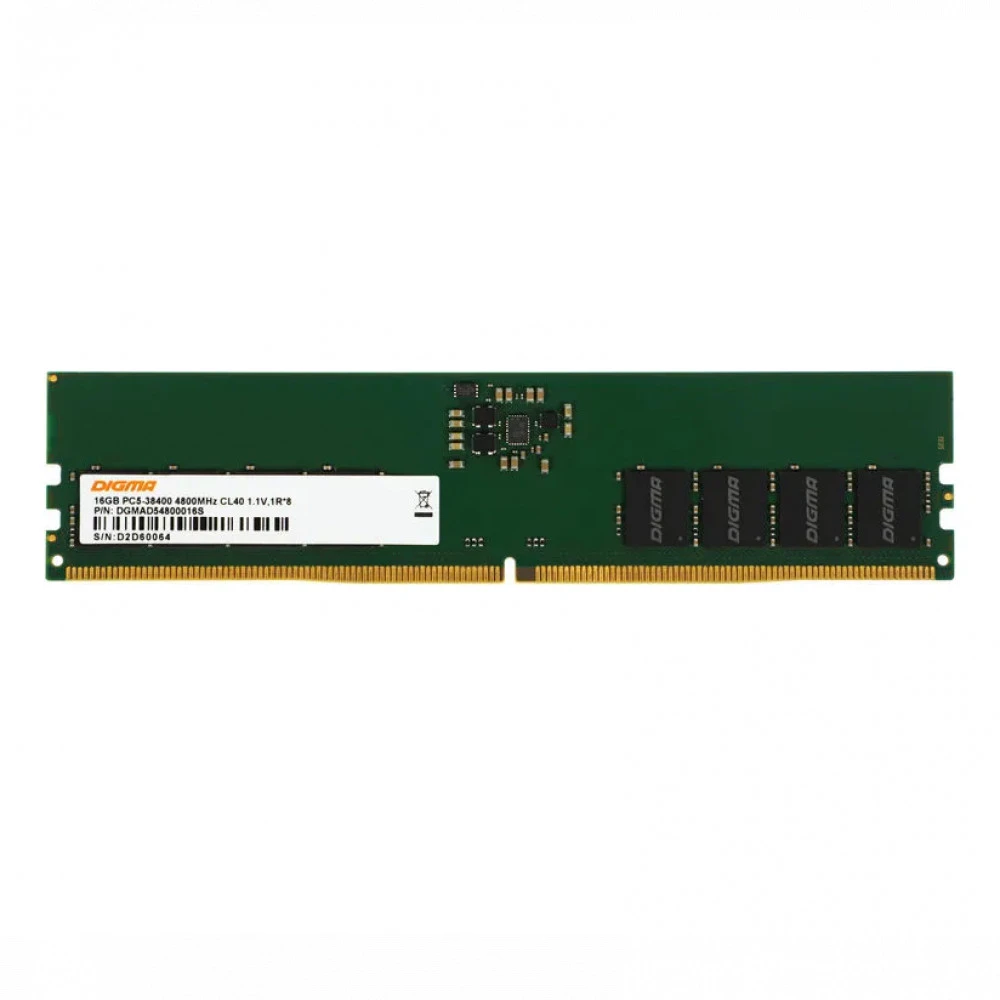 ОЗУ Digma DGMAD54800016S DIMM, DDR5, 16 Гб, 4800 МГц