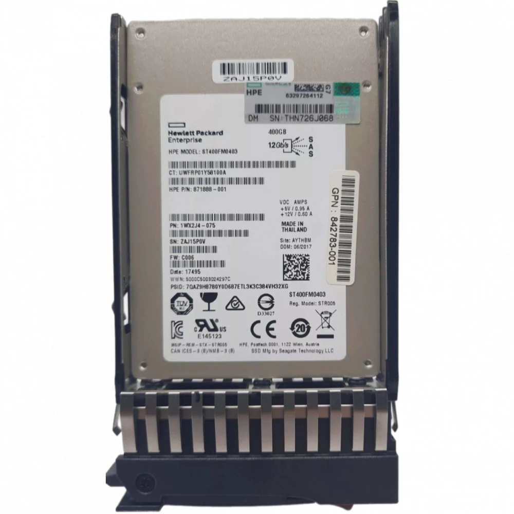 Жесткий диск HPE MSA 400GB 12G SAS SFF SSD N9X95A_REF SSD (твердотельные), 400 ГБ, 2.5 дюйма, SAS