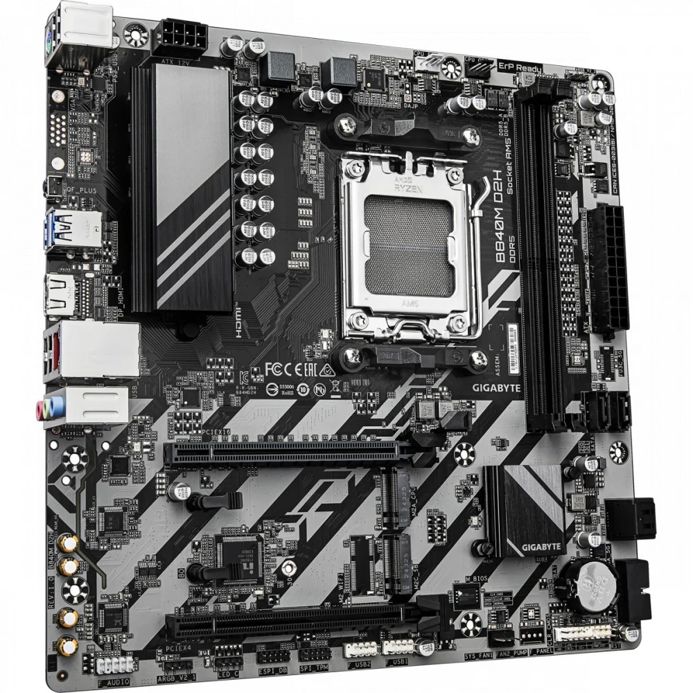 Материнская плата Gigabyte B840M D2H B840M D2H 1.1 Micro-ATX, AMD AM5