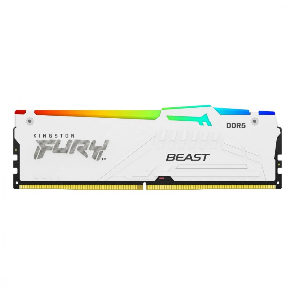 ОЗУ Kingston FURY Beast White RGB XMP KF552C40BWA-16 DIMM, DDR5, 16 Гб, 5200 МГц