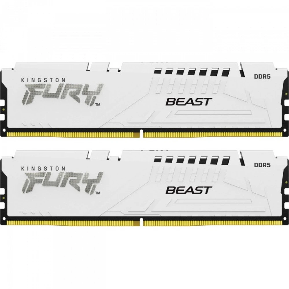 ОЗУ Kingston Beast White KF556C36BWEK2-64 DIMM, DDR5, 64 Гб (2 х 32 Гб), 5200 МГц
