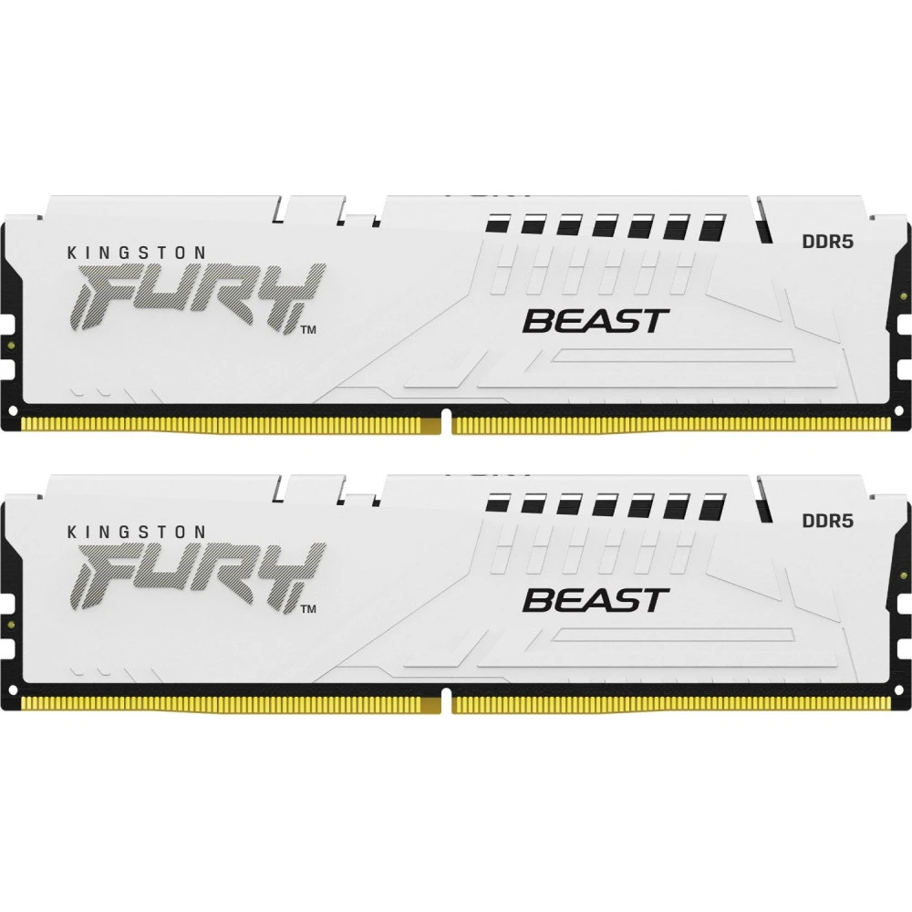 ОЗУ Kingston Fury Beast White KF556C40BWK2-64 DIMM, DDR5, 64 Гб (2 х 32 Гб), 5600 МГц