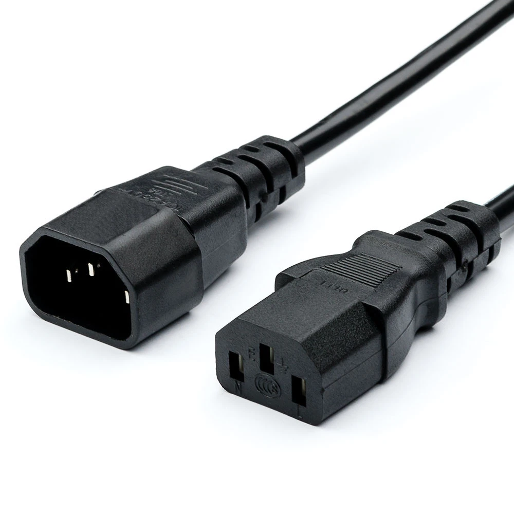Кабель питания GoPower C14 (m)-C13 (f) 1.8м ПВХ 00-00024537 00-00024536