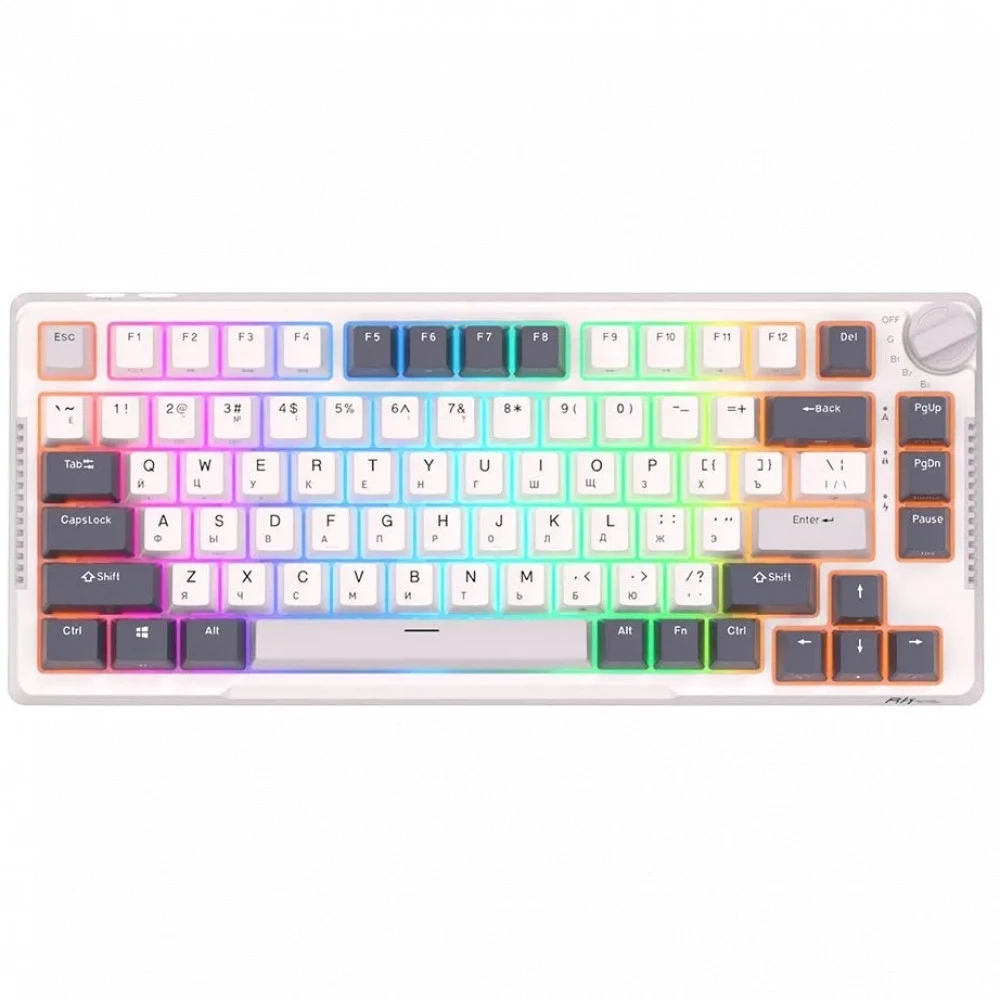 Клавиатура Royal Kludge RKH81 White Night (Sky Cyan Switch) 6935280824104 Беспроводная, Bluetooth