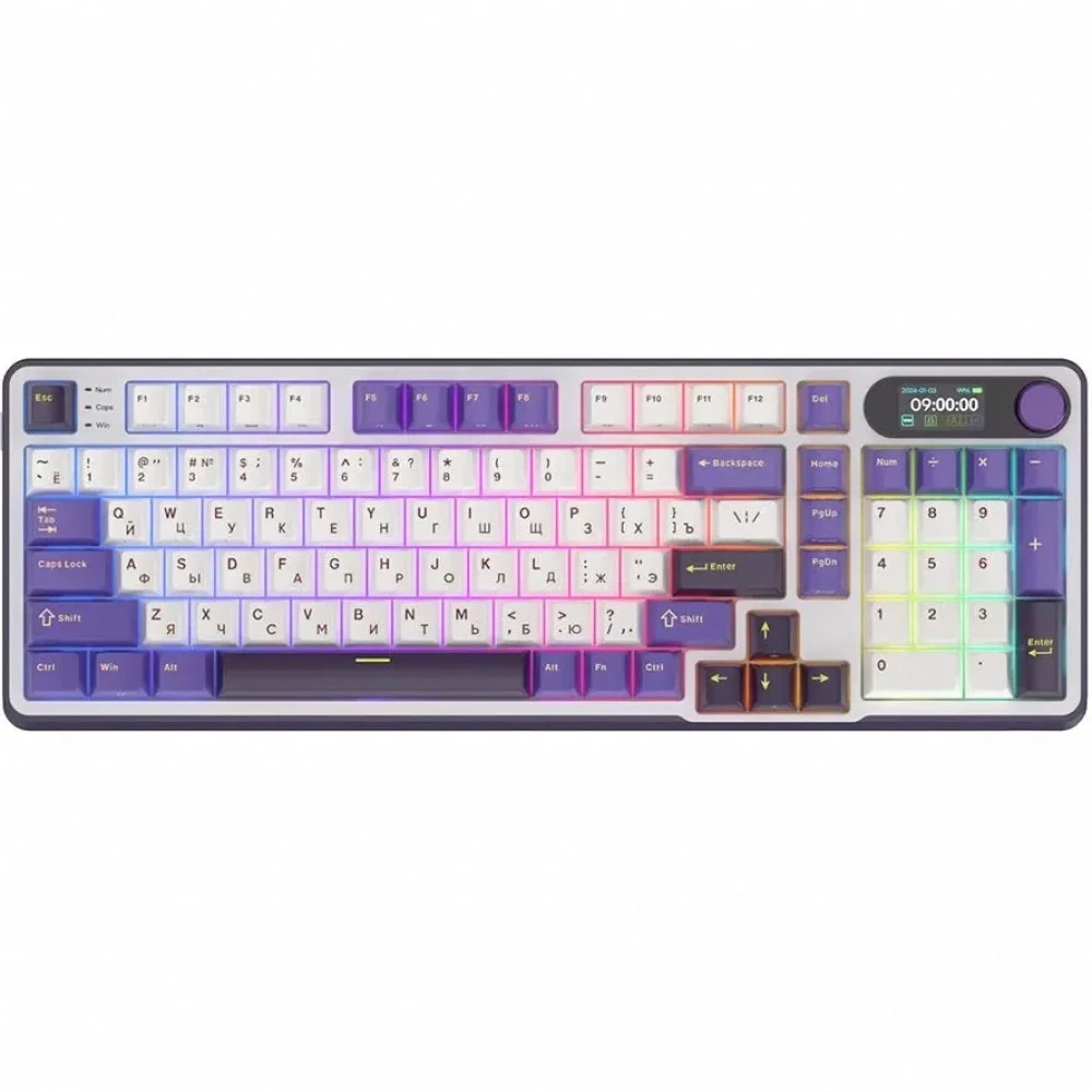 Клавиатура Royal Kludge RK-S98 Blackberry (Chartreuse Switch) 6935280826009 Беспроводная, Bluetooth