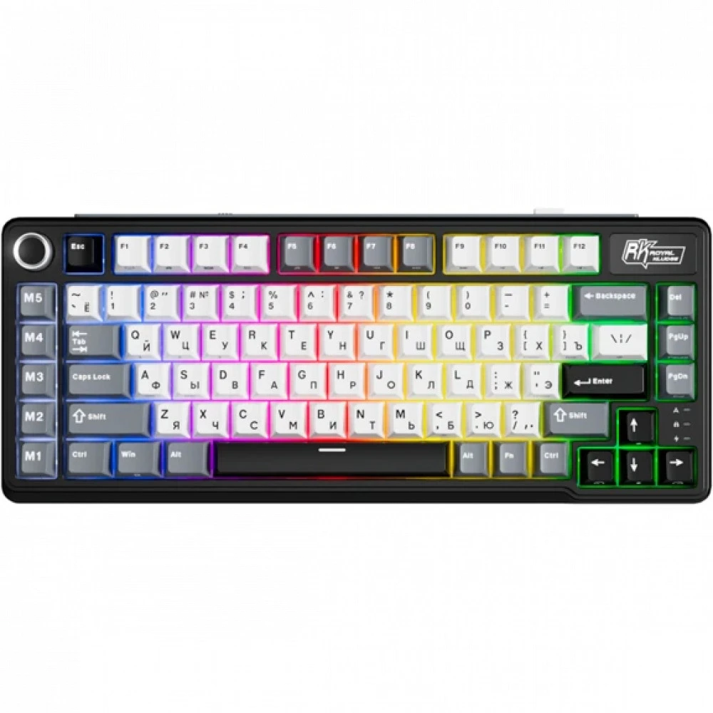 Клавиатура Royal Kludge L75 Knight Black (Beige Switch) 6935280827082 Беспроводная, Bluetooth