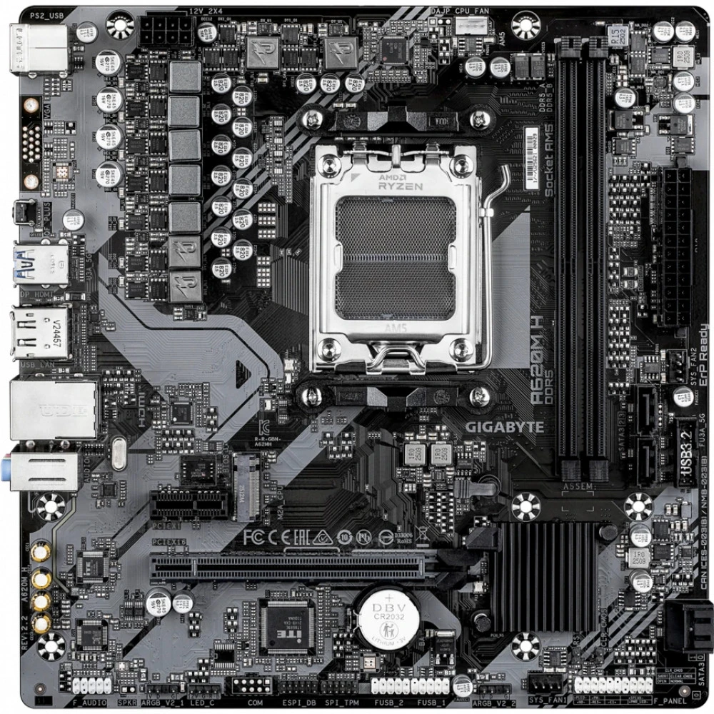Материнская плата Gigabyte A620M H 2.2 Micro-ATX, AMD AM5