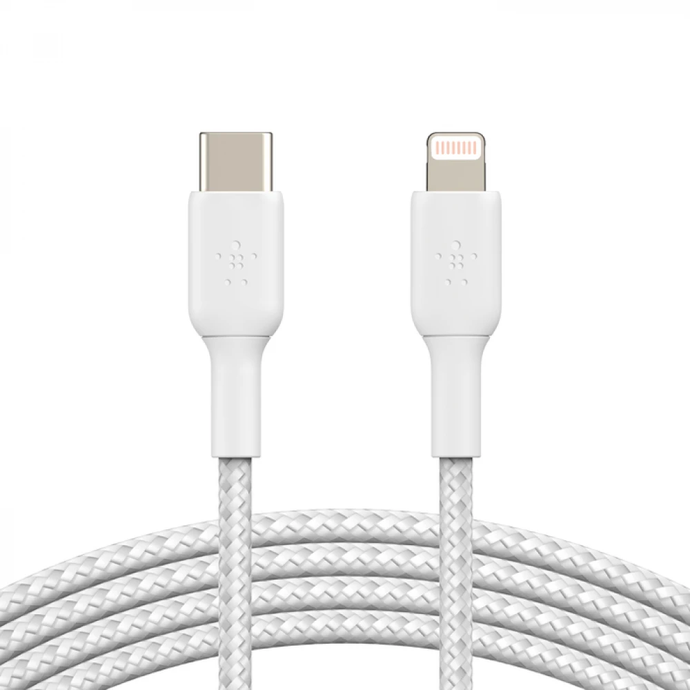 Кабель интерфейсный Belkin BOOST CHARGE™ Lightning to USB-C Cable_Braided CAA004bt2MWH USB Type C - Lightning (8pin)