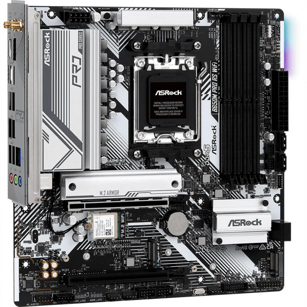 Материнская плата ASRock B650M PRO RS WIFI Micro-ATX, AMD AM5